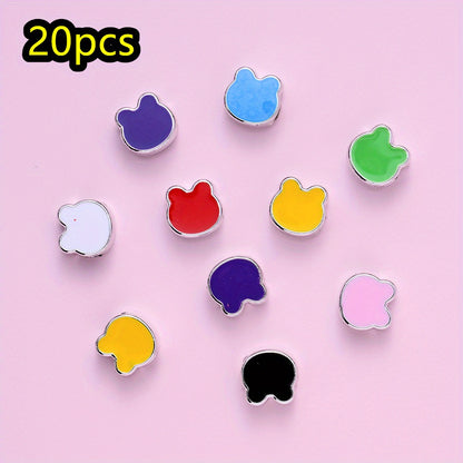 20pcs/set Tiny Crown Bear Heart CCB Beads