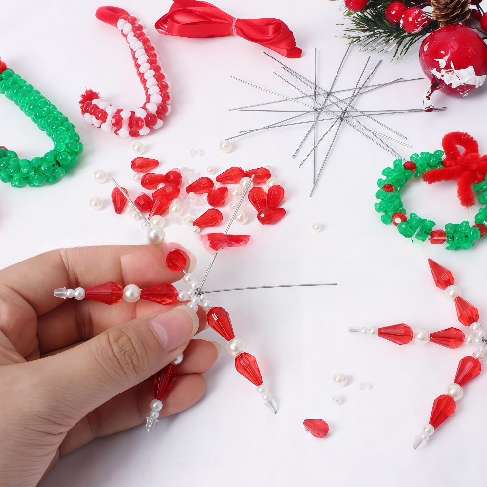 15-Piece Christmas Blank 6-Branch Iron Wire Ornament Set