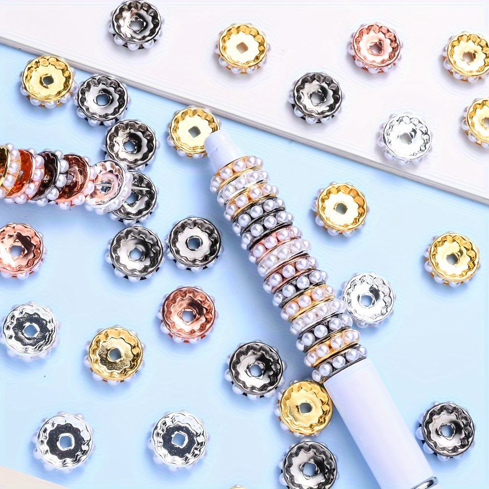 20PCS 12mm Alloy & Round Acrylic Spacer Bead Set