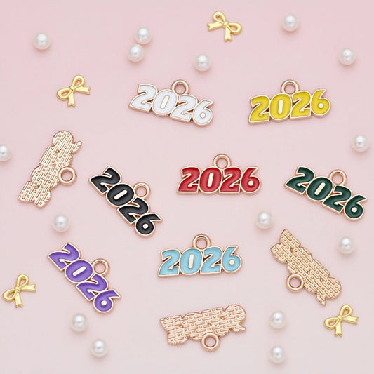 New Year 2026 Alloy Digital Pendants