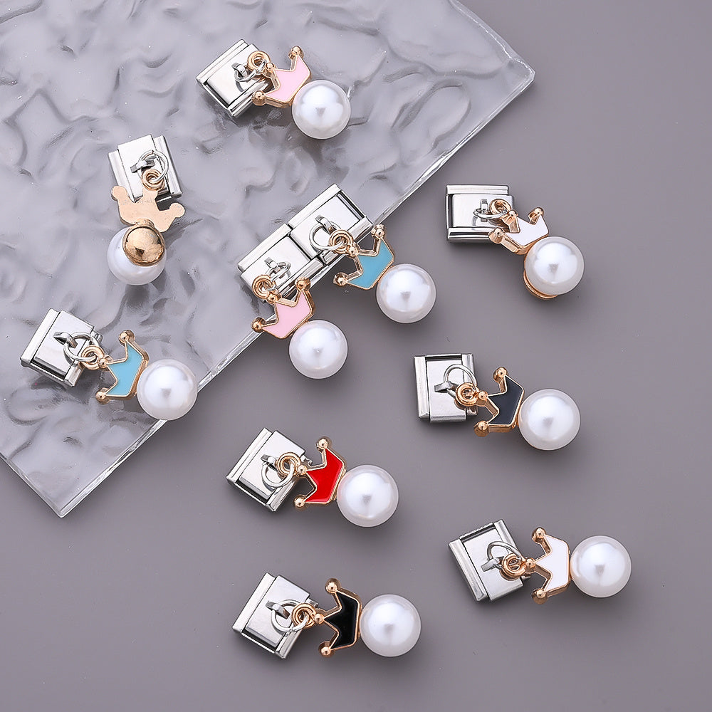 9x10 mm Stainless Steel Crown Modular Charm