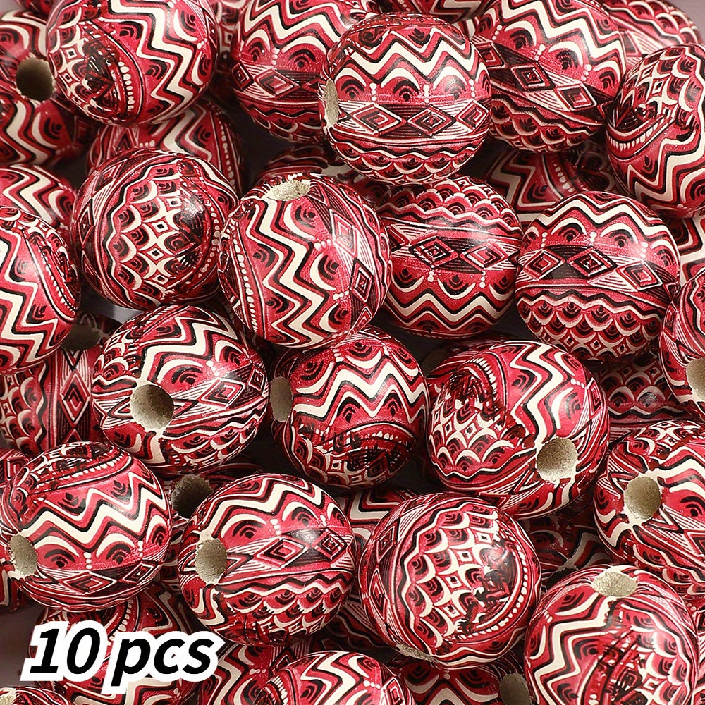 10pcs 16mm Vintage Wooden Round Beads