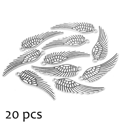 Vintage Alloy Wing Pendants