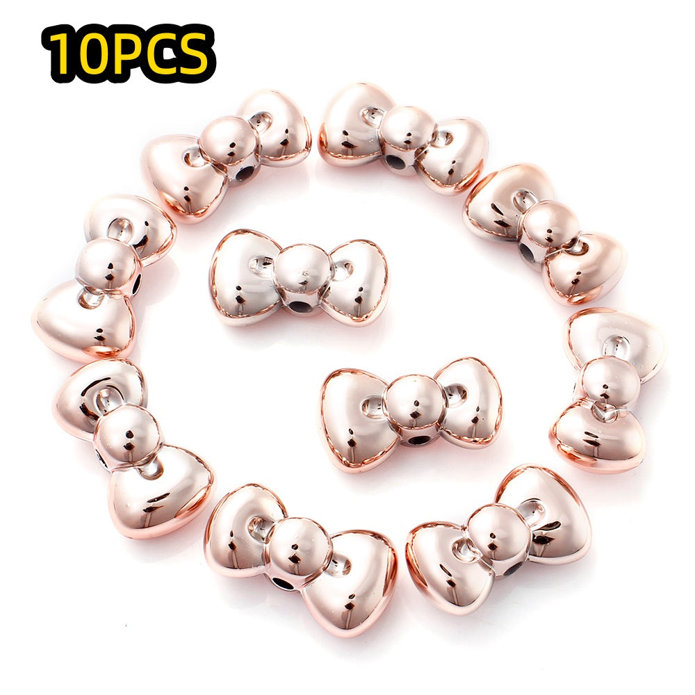 10pcs 15x26mm Christmas Bow Acrylic Beads