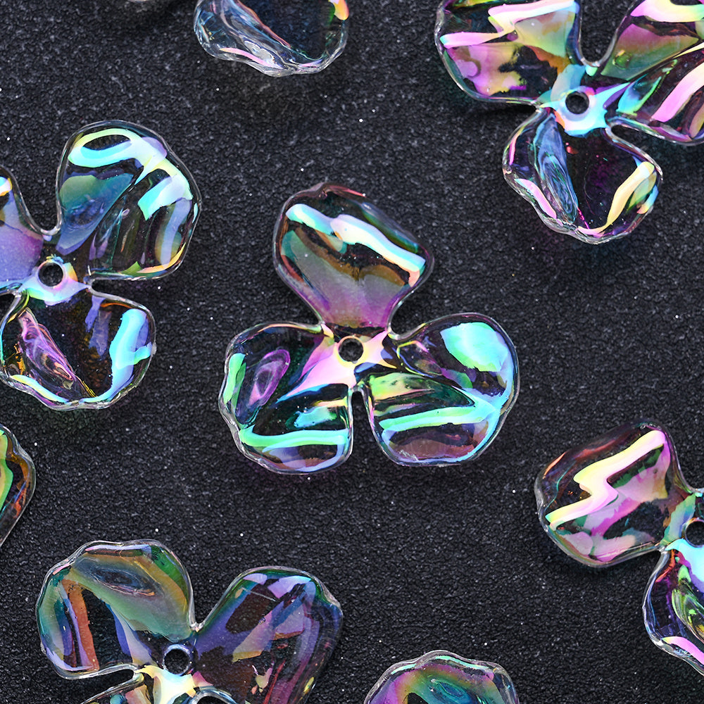 Transparent Plum Blossom Beads