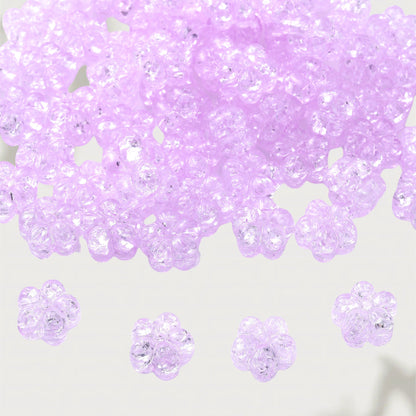 Clear Acrylic Flower Spacer Beads