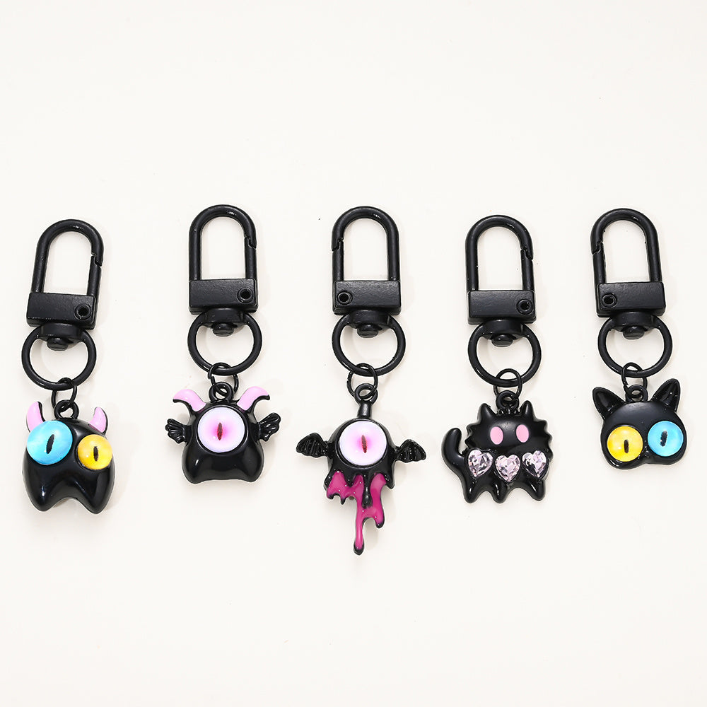 Gothic Black Evil Eye Pendant Charms
