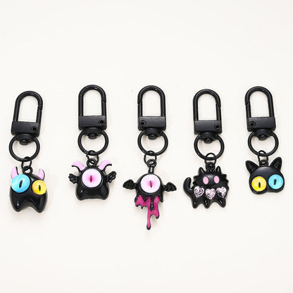 Gothic Black Evil Eye Pendant Charms