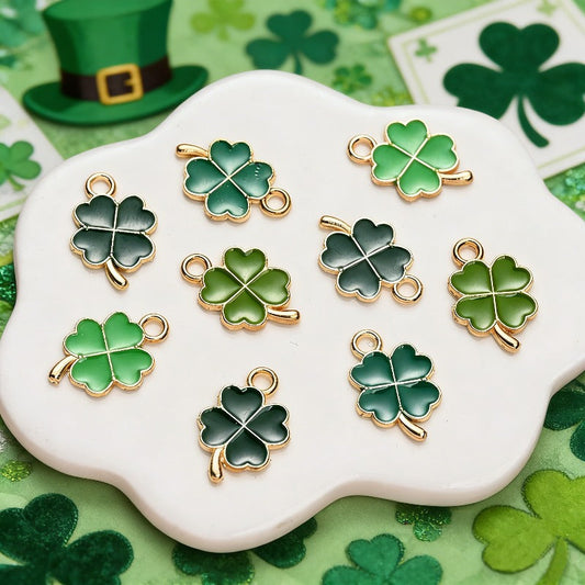 Lucky Four-Leaf Clover Alloy Pendants