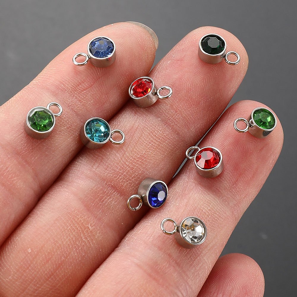 Birthstone Alloy Pendants