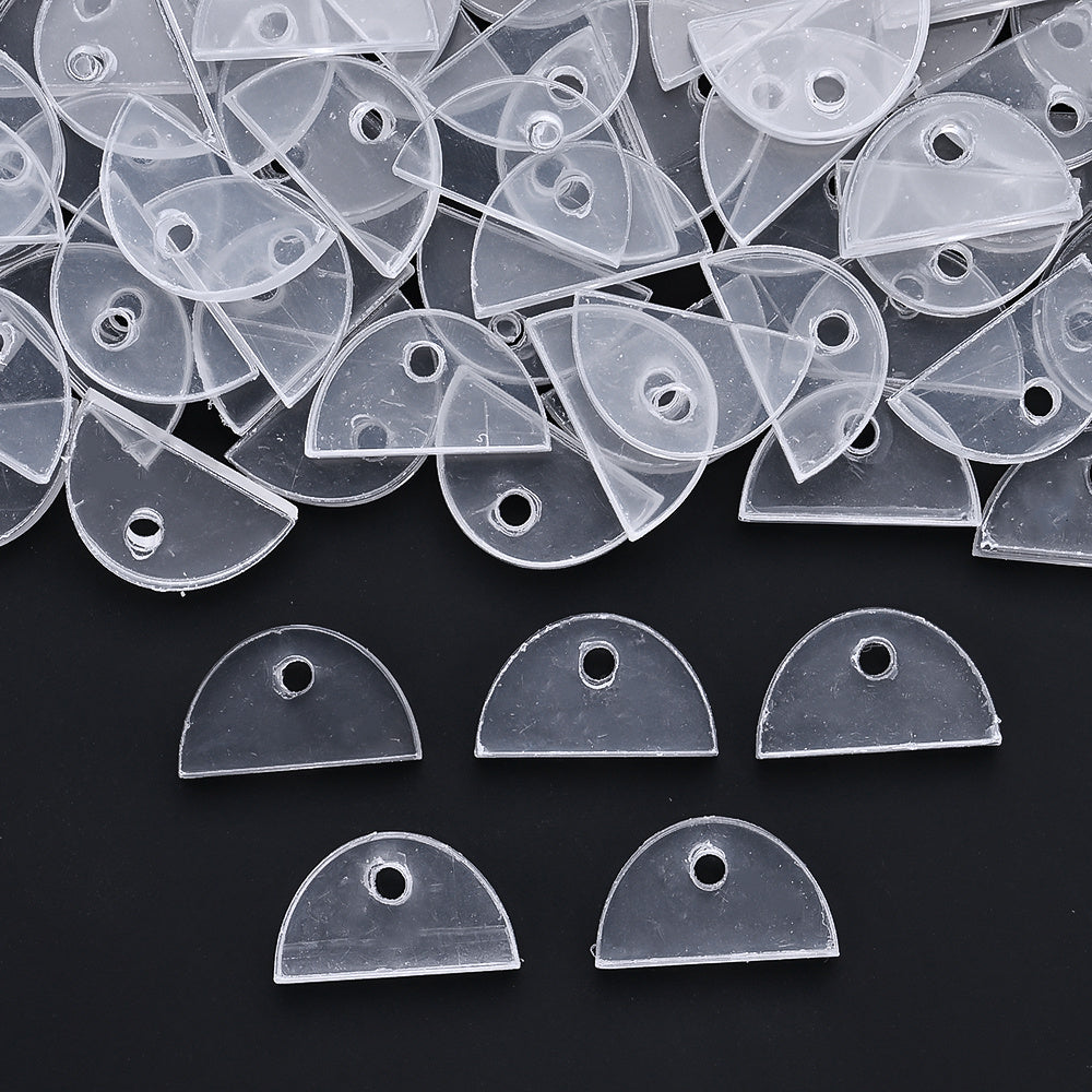 Transparent Acrylic Semicircle Spacer Beads