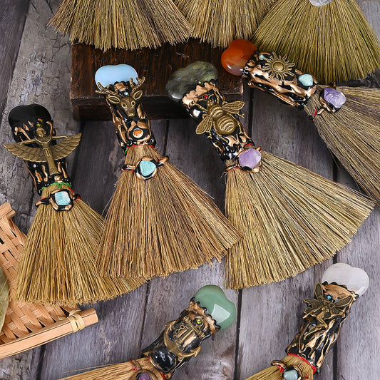 Crystal Broom Pendant Charm