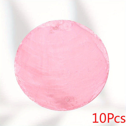 10-Piece Round Ocean Stone Pendants
