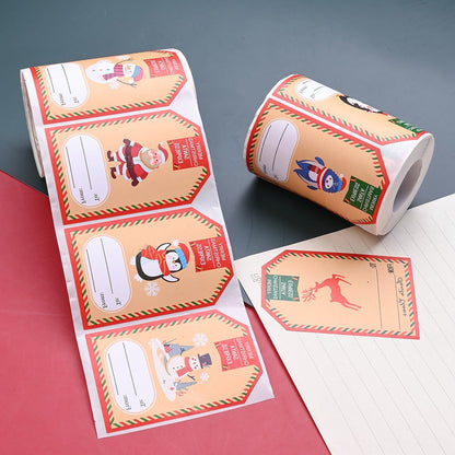 Retro Christmas Santa Snowman Stickers