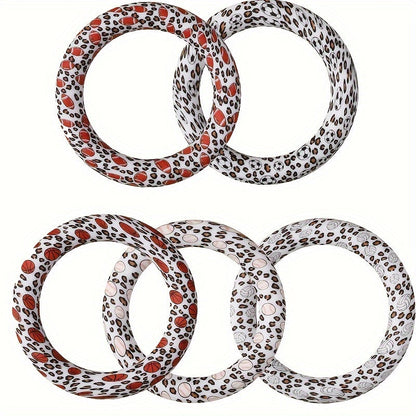 Leopard Print Silicone Ring Beads
