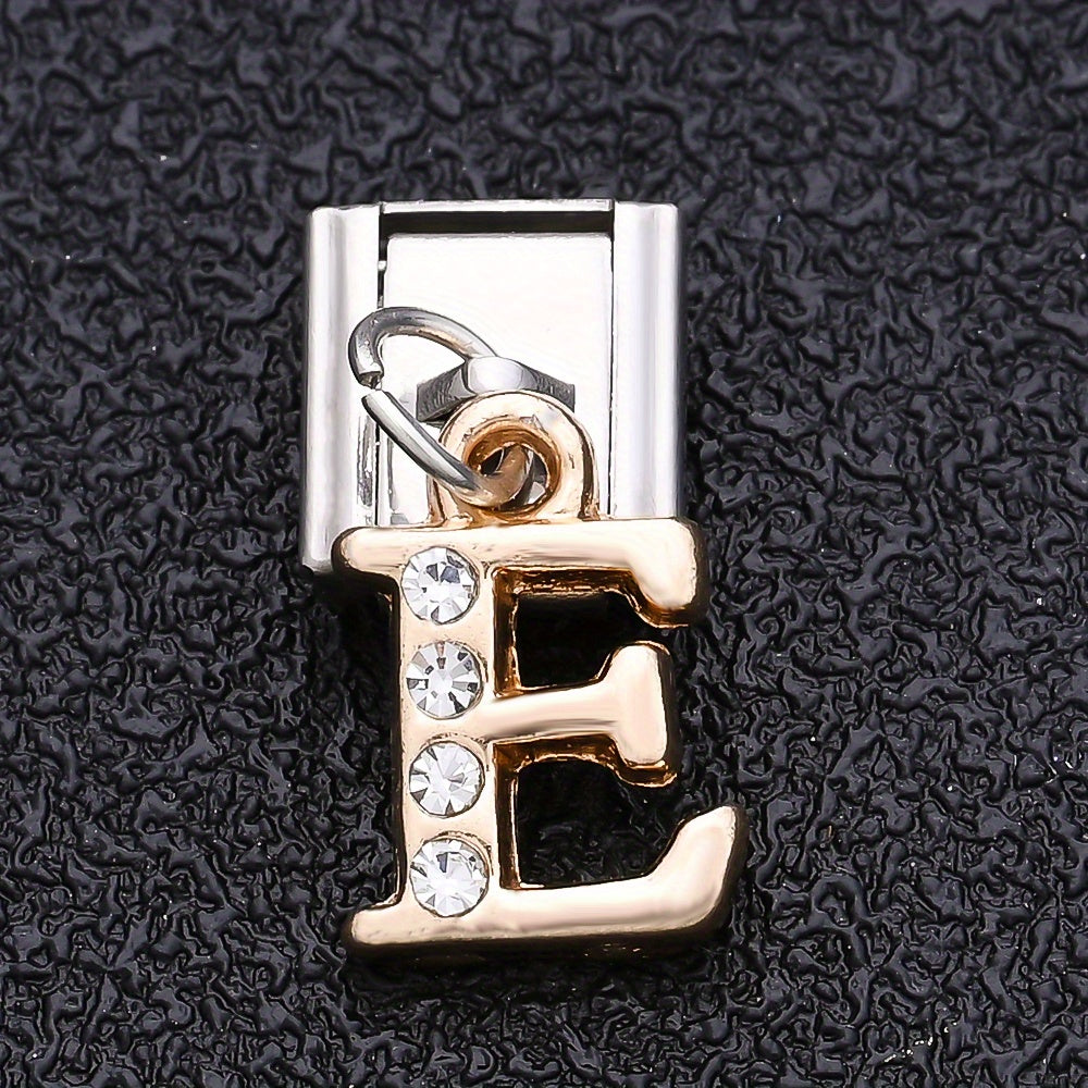 1PC Rhinestone A-Z Letter Modular Bracelet Charm Set
