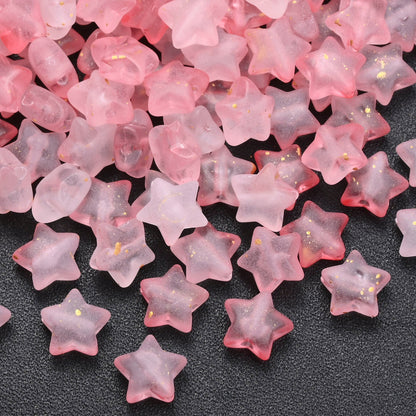 9 mm Gradient Matte Star Acrylic Beads