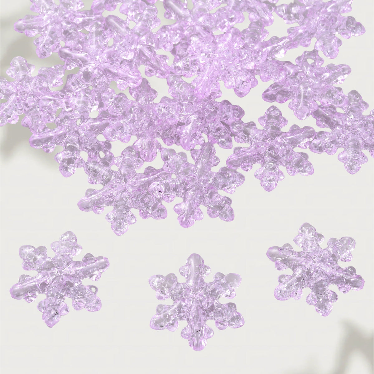 10PCS 27×31mm Snowflake Acrylic Spacer Bead Set