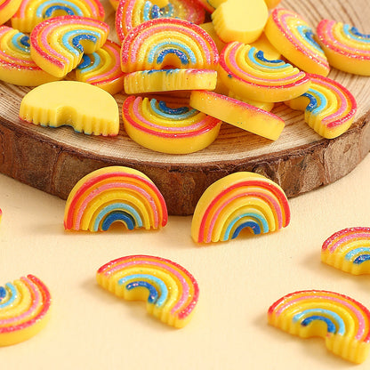 Yellow Rainbow Resin Charms