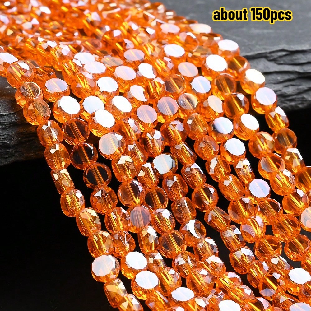 Multicolor AB Faceted Glass Beads