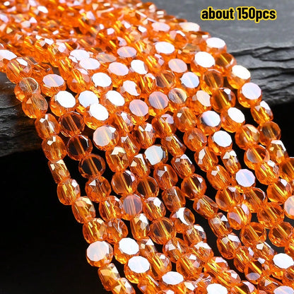 Multicolor AB Faceted Glass Beads