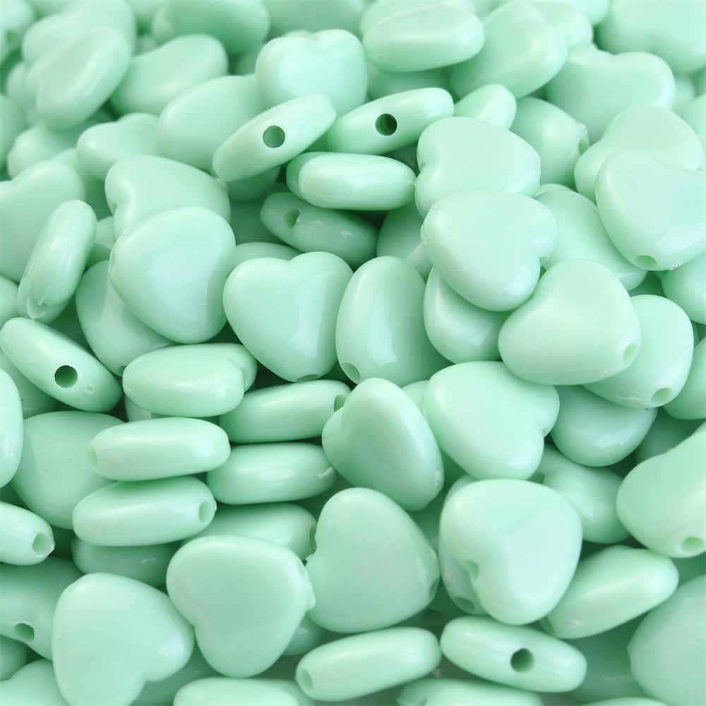 Acrylic Love Heart Beads