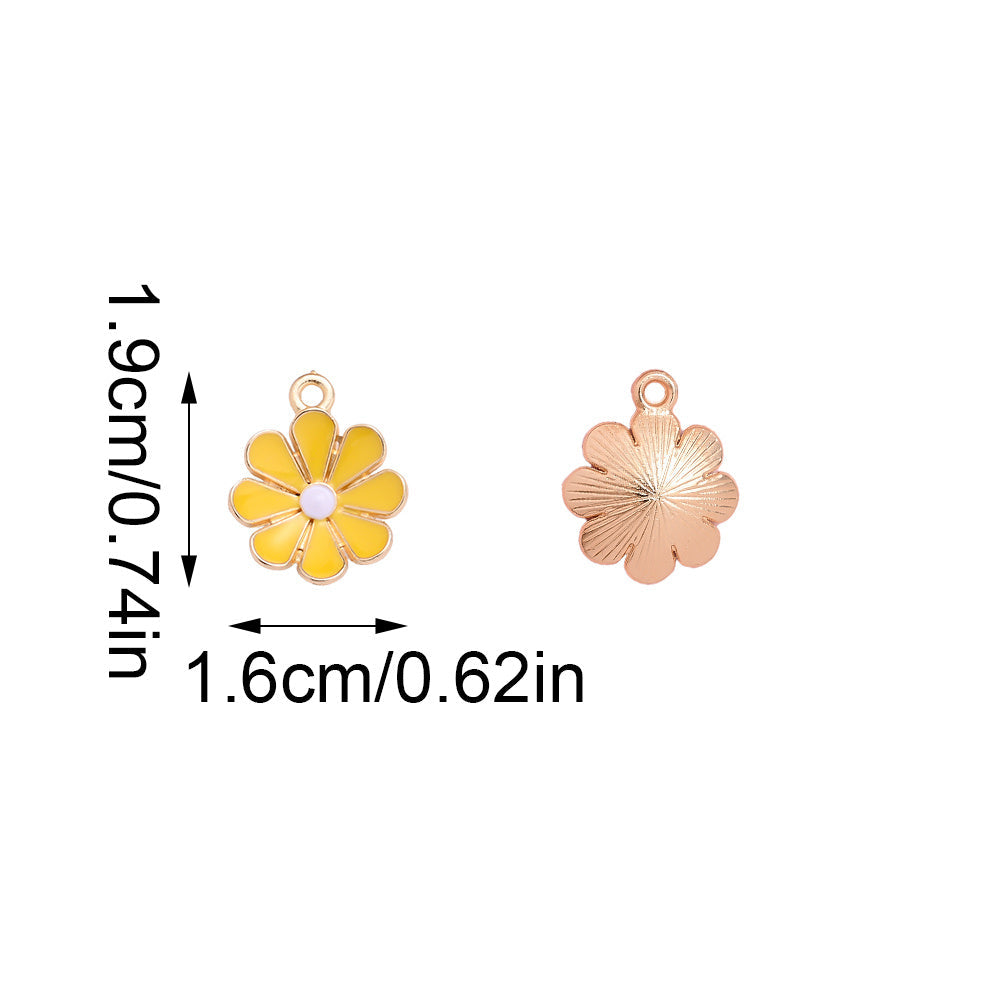 Colorful Daisy Flower Pendant Charms