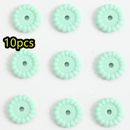 10pcs/set 12/15mm Round Silicone Beads