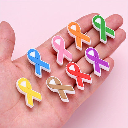 Cancer Awareness Ribbon Focal Beads