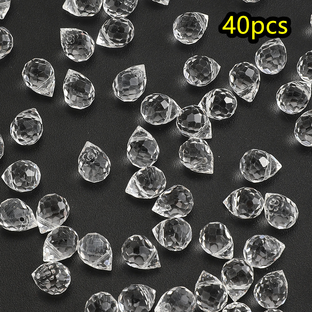 40pcs/set 8x10mm AB Color Faceted Strawberry Glass Beads