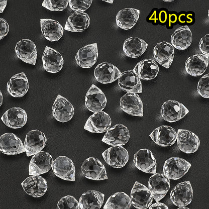 40pcs/set 8x10mm AB Color Faceted Strawberry Glass Beads