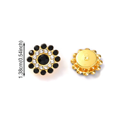 118PCS 13.8mm Sunflower Sew-On Rhinestone Embellishment Set