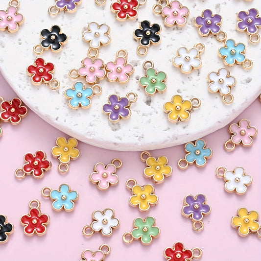Multi Color Chrysanthemum Drip Alloy Pendants