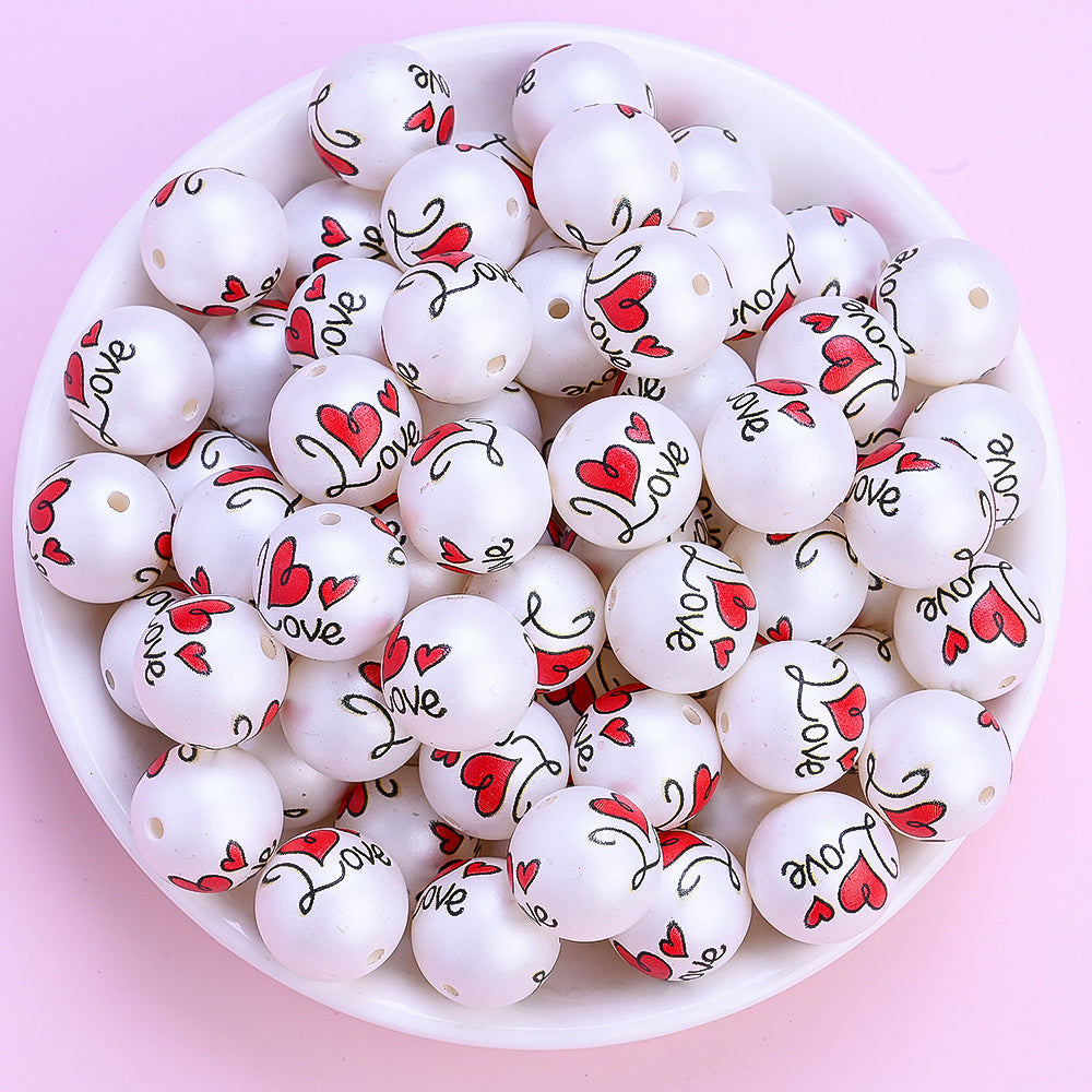 Acrylic LOVE Letter Beads