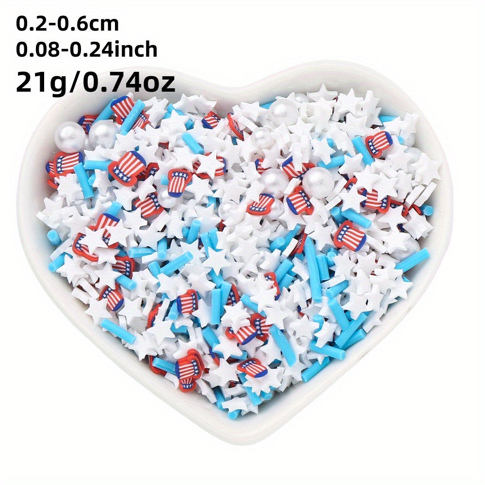 American Independence Day Patriotic Star Spacer Beads