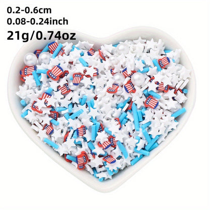 American Independence Day Patriotic Star Spacer Beads