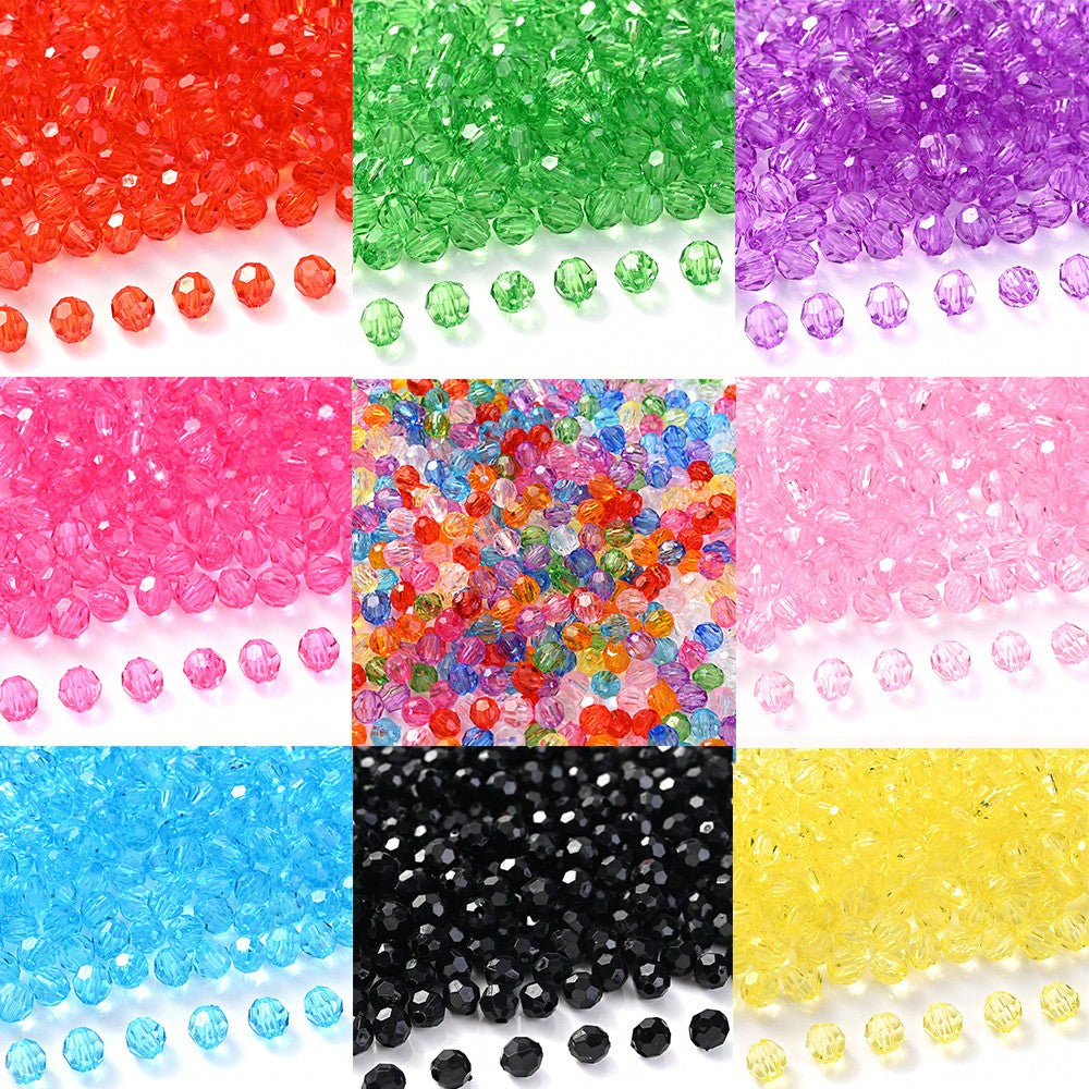 600pcs 6mm Multicolor Acrylic Beads