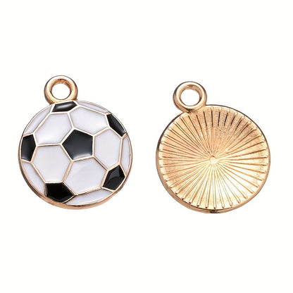 10PCS 13×17mm Colorful Football Acrylic Pendant Set