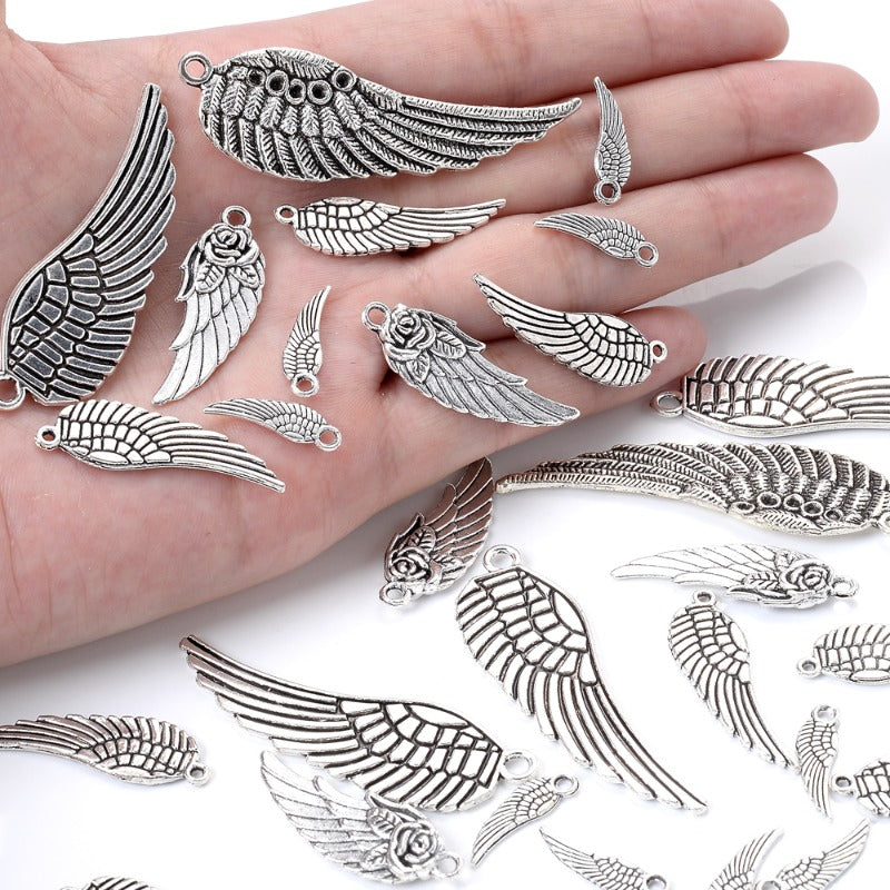 Vintage Alloy Wing Pendants