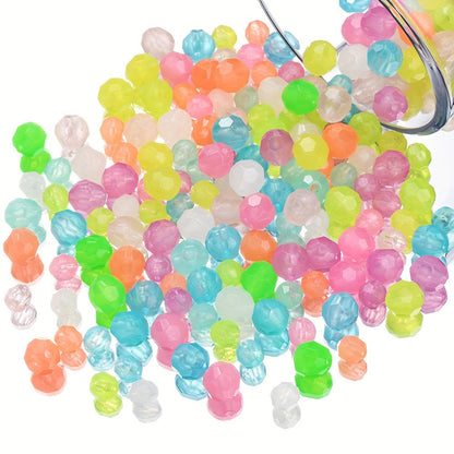 200/300PCS Luminous Acrylic Irregular Bead Set