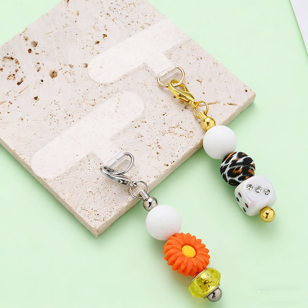 Golden & Silvery Blank Phone Chain Set