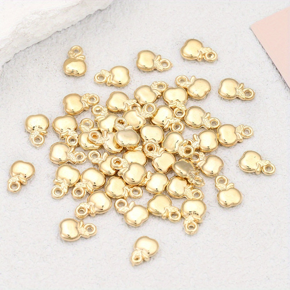 200pcs CCB Golden Apple Pendant Beads