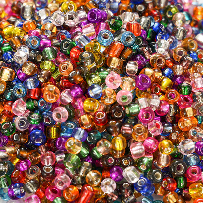 2500/5000/10000PCS 2/3/4mm Silver-Lined Glass Seed Beads