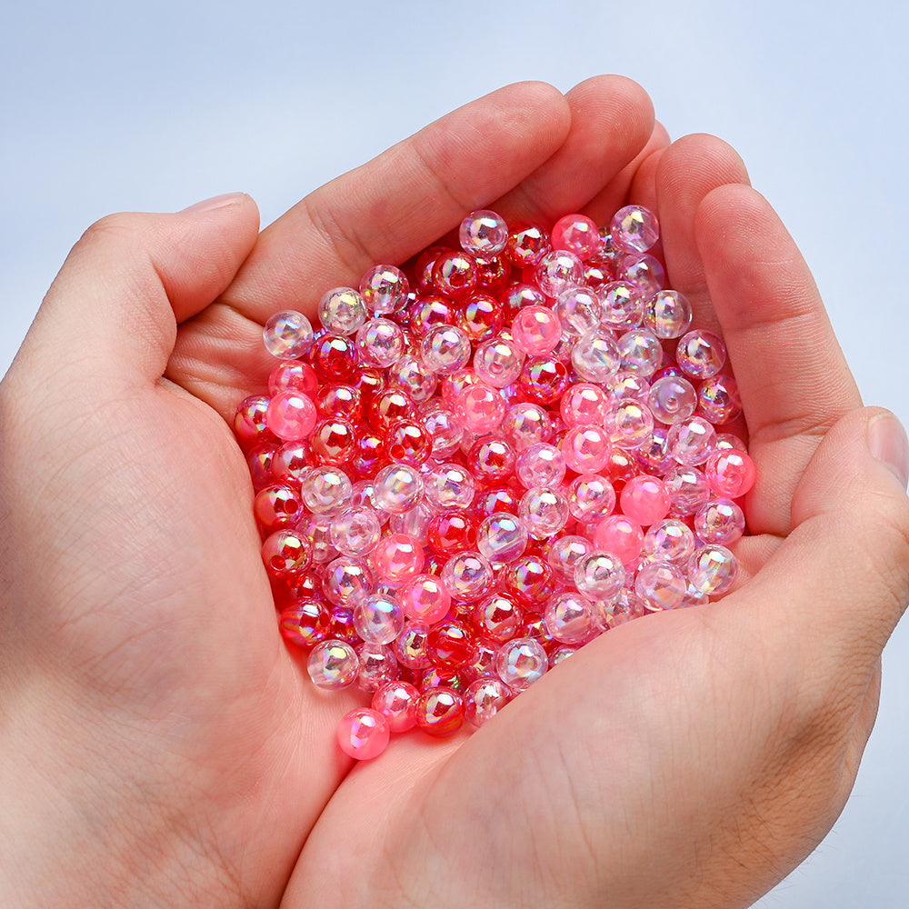 Pink AB Acrylic Beads