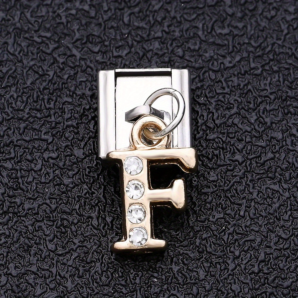 1PC Rhinestone A-Z Letter Modular Bracelet Charm Set