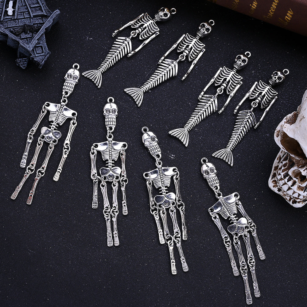 Halloween Mermaid Skull Charms