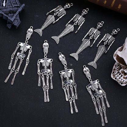 Halloween Mermaid Skull Charms