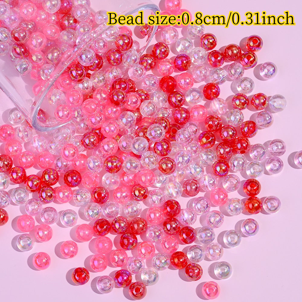 Pink AB Acrylic Beads