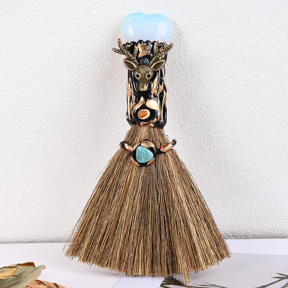 Crystal Broom Pendant Charm