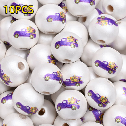 10pcs/set 16mm Carnival Wooden Beads